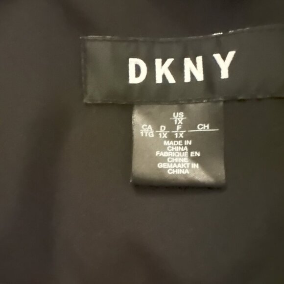 DKNY Women's Hooded Zip-Front Long Anorak Coat 1XL Front Button Close Pockets - Picture 3 of 9